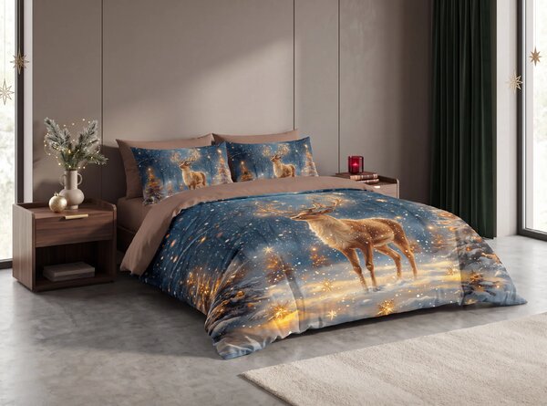 3D posteljnina iz mikrovlaken STARLIGHT DEER barvna Dimenzije posteljnine: 2 ks 70 x 90 cm | 140 x 200 cm