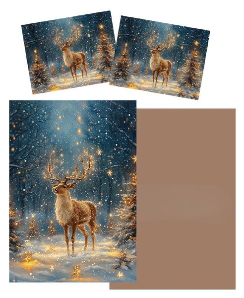 3D posteljnina iz mikrovlaken STARLIGHT DEER barvna Dimenzije posteljnine: 2 ks 70 x 90 cm | 140 x 200 cm