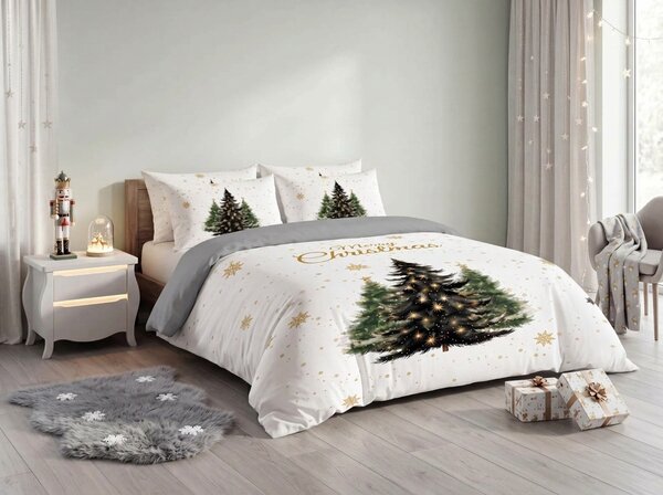 3D posteljnina iz mikrovlaken MERRY TREES bela Dimenzije posteljnine: 2 ks 70 x 90 cm | 140 x 200 cm