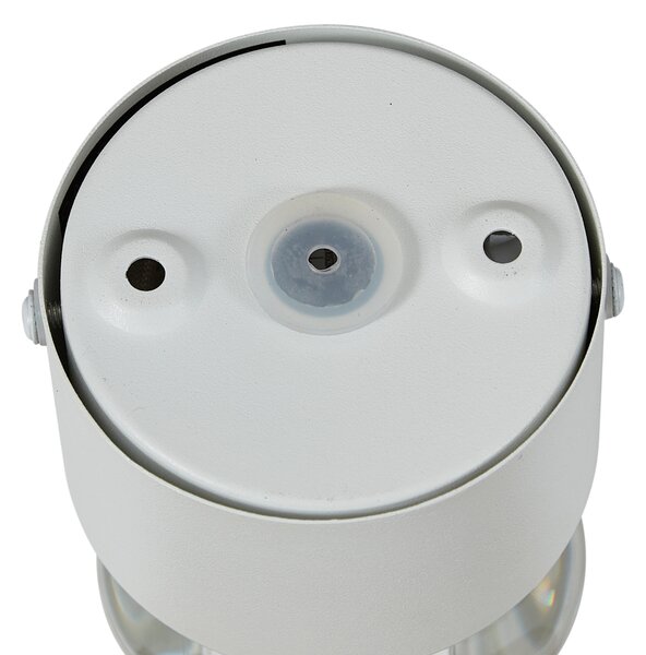 Dizajnerska stenska svetilka bela vklj. LED IP44 - Lens