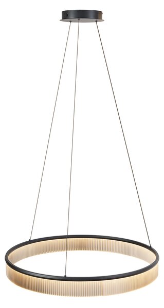 Moderna viseča svetilka črna 78cm vklj. LED s 3-stopenjskim zatemnjevanjem - Anello Chandelier