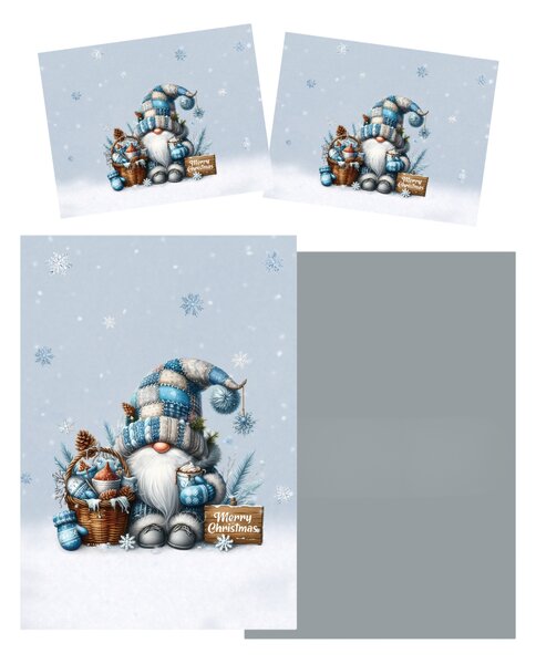 3D posteljnina iz mikrovlaken FROSTY GNOME barvna Dimenzije posteljnine: 2 ks 70 x 90 cm | 140 x 200 cm