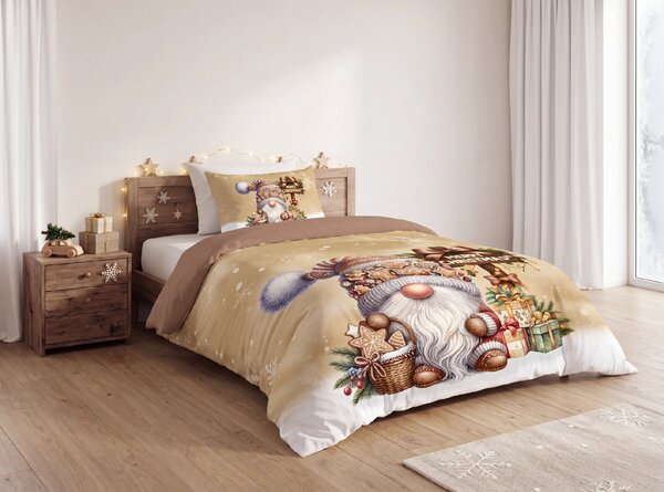 3D posteljnina iz mikrovlaken GINGER PALČEK rjava Dimenzije posteljnine: 2 ks 70 x 90 cm | 140 x 200 cm