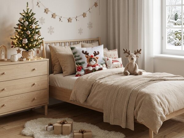 3D prevleka za blazino iz mikrovlaken RUDOLPH KITTEN 45x45 cm, barvita