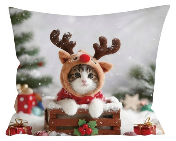 3D prevleka za blazino iz mikrovlaken RUDOLPH KITTEN 45x45 cm, barvita