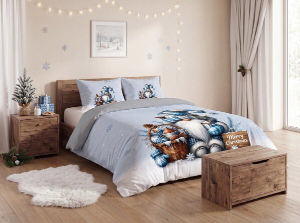 3D posteljnina iz mikrovlaken FROSTY GNOME barvna Dimenzije posteljnine: 2 ks 70 x 90 cm | 140 x 200 cm
