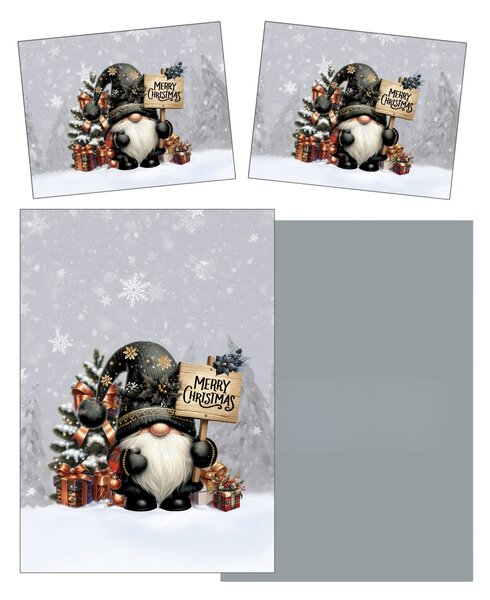 3D posteljnina iz mikrovlaken NOIR GNOME barvno Dimenzije posteljnine: 2 ks 70 x 90 cm | 140 x 200 cm