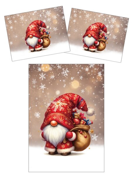3D posteljnina iz mikrovlaken SANTA ŠKRAT rdeča Dimenzije posteljnine: 2 ks 70 x 90 cm | 140 x 200 cm