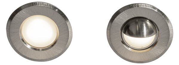 Komplet 5 modernih vgradnih reflektorjev aluminij vklj. LED IP67 - Linsey