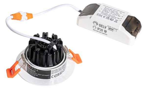 Vgradna reflektorska svetilka bela 6,8 cm vklj. LED 545 lm Zatemnilna IP65 - Gaius