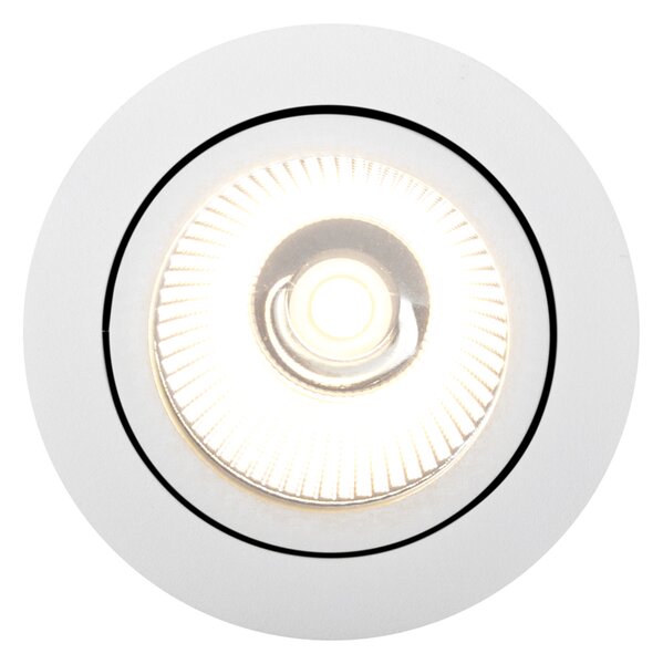 Komplet 6 vgradnih reflektorjev belih 9,5 cm vklj. LED 1300 lm možnost zatemnitve IP65 - Gaius