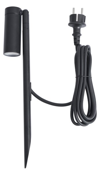 Vrtni reflektor s konico črn 40 cm vklj. LED nastavljiv IP65 vklj. kabel in vtič - Carl