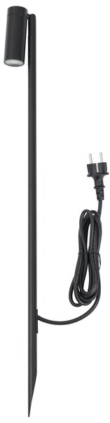 Reflektor črn 80 cm vklj. LED nastavljiv IP65 vklj. Kabel in vtič - Carl