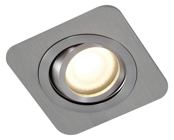 Komplet 6 okroglih vgradnih reflektorjev Gunmetal GU10 50mm nastavljiv IP44 - Alberto