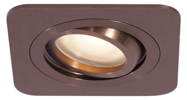 Komplet 6 okroglih vgradnih reflektorjev temno bronaste barve GU10 50mm IP44 - Alberto