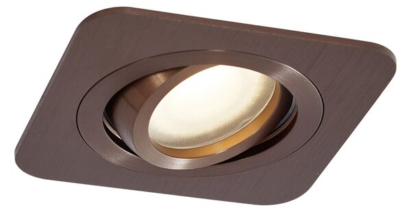 Komplet 6 okroglih vgradnih reflektorjev temno bronaste barve GU10 50mm IP44 - Alberto