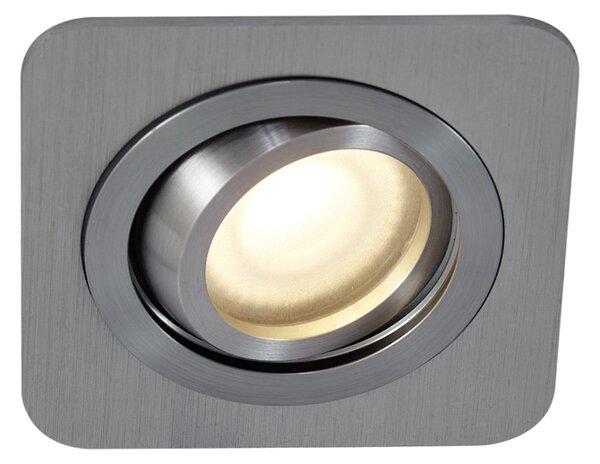 Komplet 6 okroglih vgradnih reflektorjev Gunmetal GU10 50mm nastavljiv IP44 - Alberto