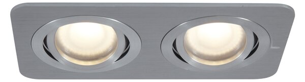 Komplet 6 okroglih vgradnih reflektorjev Gunmetal GU10 50mm nastavljiv IP44 2-luči - Alberto