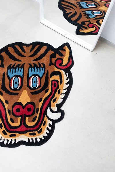 Bongusta Volnena preproga Bongusta Tiger Face 92 x 100 cm