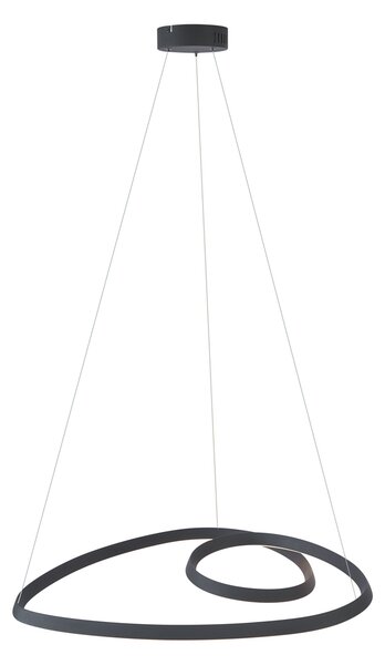 Skandinavska viseča svetilka črna 72 cm vklj. LED s 3-stopenjskim zatemnjevanjem - Circuit
