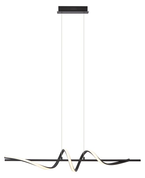 Dizajnerska viseča svetilka črna 110cm vklj. LED 3-stopenjsko zatemnjevanje - Wokkel