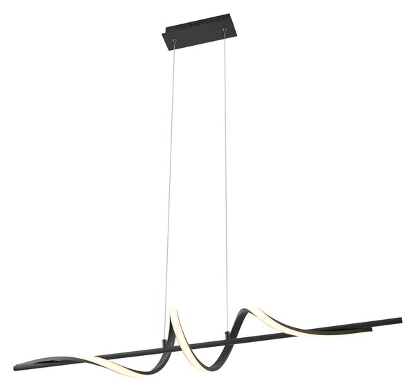 Dizajnerska viseča svetilka črna 110cm vklj. LED 3-stopenjsko zatemnjevanje - Wokkel