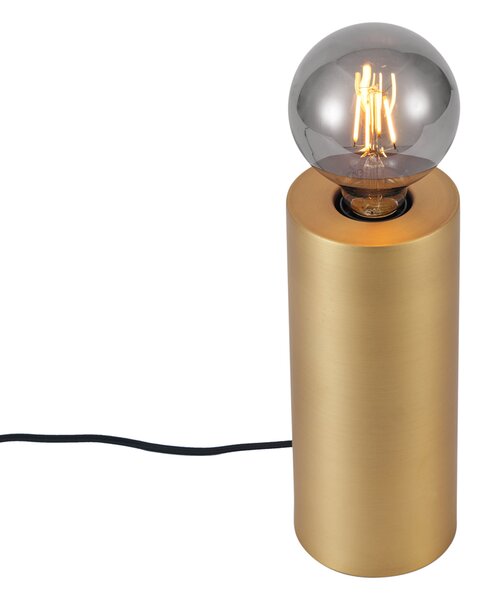 Moderna namizna svetilka medenina 24 cm - Cylinder