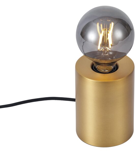 Moderna namizna svetilka medenina 13 cm - Cylinder