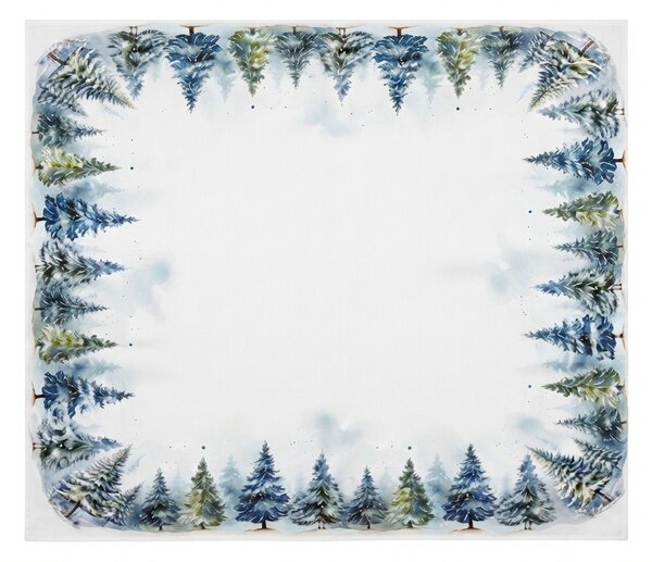 Božični prt SNOWY FOREST 85x85 cm, bel