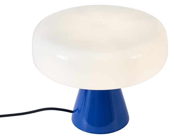Retro namizna svetilka modra z belo - Knob