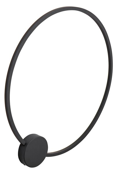 Dizajnerska stenska svetilka črna 67cm vklj. LED s 3-stopenjskim zatemnjevanjem - Anello