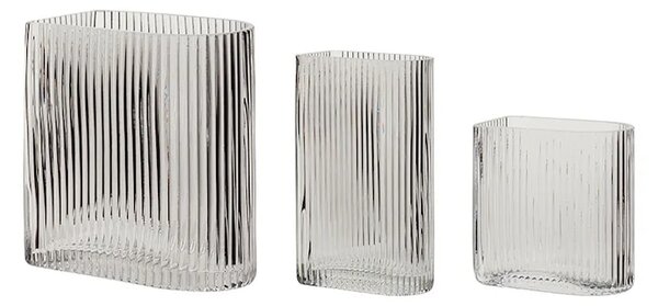 Hübsch Komplet dekorativnih vaz Hübsch Clear 13/18/20 cm 3-pack