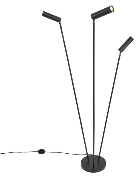 Moderna stoječa svetilka črna 3-luči GU10 35mm - Thomas