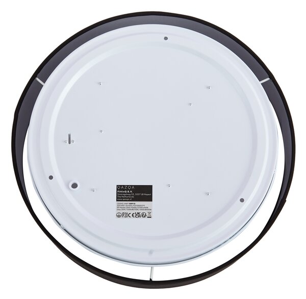Pametna stropna svetilka črna 35 cm vklj. LED in daljinski upravljalnik - Flat Drum
