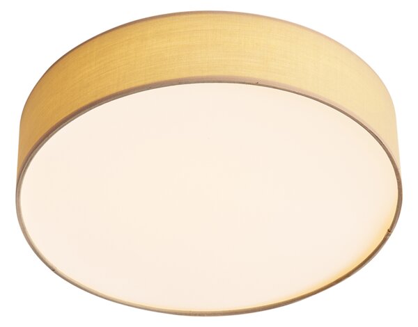 Pametna stropna svetilka bež 35 cm vklj. LED in daljinski upravljalnik - Flat Drum