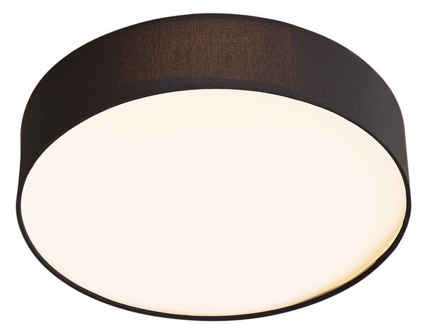 Pametna stropna svetilka črna 35 cm vklj. LED in daljinski upravljalnik - Flat Drum