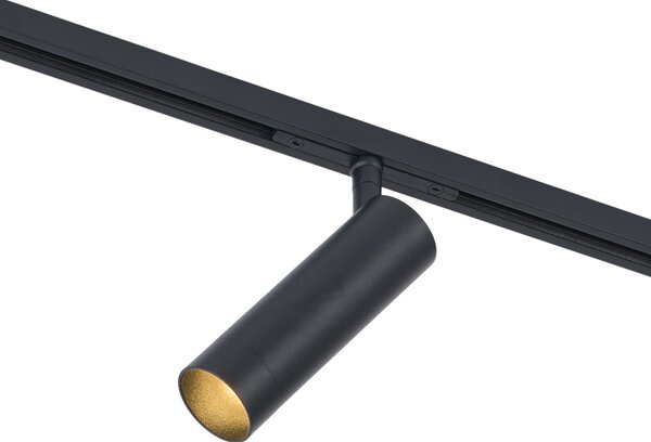 Sodobni reflektor črn za 1-fazni sistem tirnic GU10 35mm - Slimline Uzzy