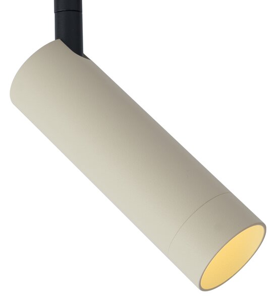 Sodobni reflektor bež s črno za sistem tirnic 1-fazni GU10 35mm - Slimline Uzzy