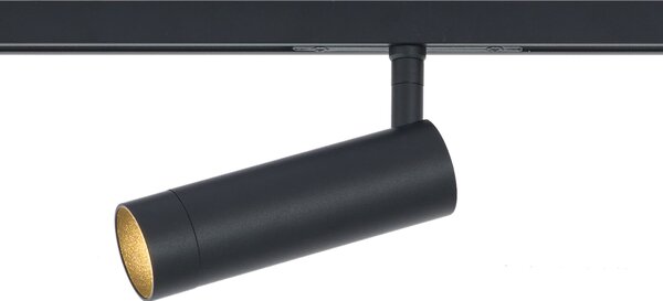 Sodobni reflektor črn za 1-fazni sistem tirnic GU10 35mm - Slimline Uzzy