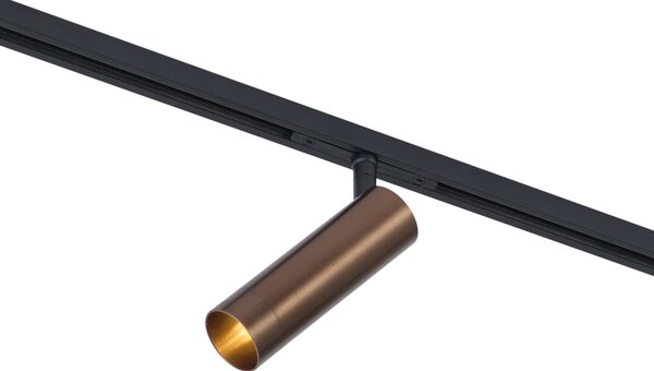 Sodobni temno bronasti reflektor za 1-fazni sistem tirnic GU10 35mm - Slimline Uzzy