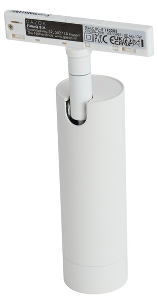 Sodobni beli reflektor za 1-fazni sistem tirnic GU10 35mm - Slimline Uzzy