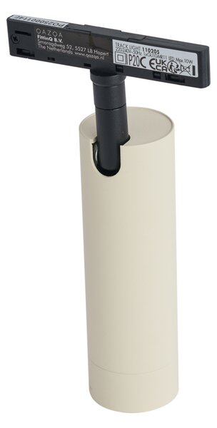 Sodobni reflektor bež s črno za sistem tirnic 1-fazni GU10 35mm - Slimline Uzzy