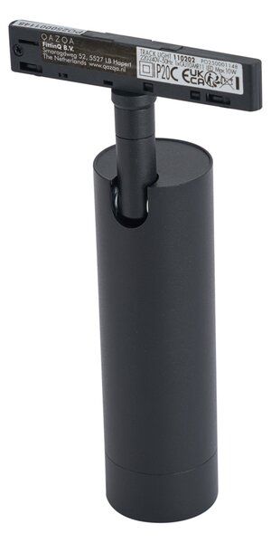 Sodobni reflektor črn za 1-fazni sistem tirnic GU10 35mm - Slimline Uzzy