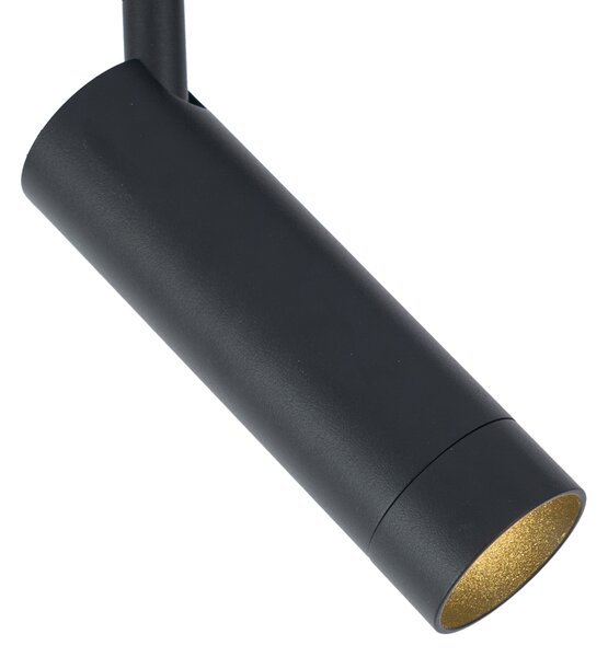 Sodobni reflektor črn za 1-fazni sistem tirnic GU10 35mm - Slimline Uzzy