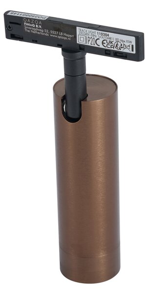 Sodobni temno bronasti reflektor za 1-fazni sistem tirnic GU10 35mm - Slimline Uzzy