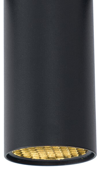 Sodobni reflektor črn za sistem tirnic 1-fazni GU10 35mm - Slimline Nubee Honey