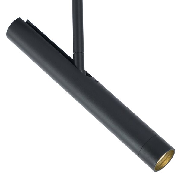 Sodobni reflektor črn za 1-fazni sistem tirnic - Slimline Avery