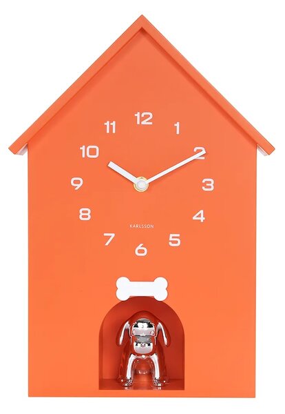 Karlsson Stenska ura z zvokom Karlsson Dog House 36,5 x 26,5 cm
