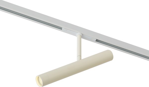 Sodobni reflektor bež z belo za enofazni sistem tirnic - Slimline Avery