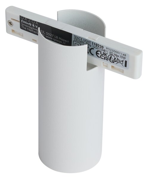 Sodobni reflektor bel za 1-fazni sistem tirnic GU10 35mm - Slimline Nubee Honey